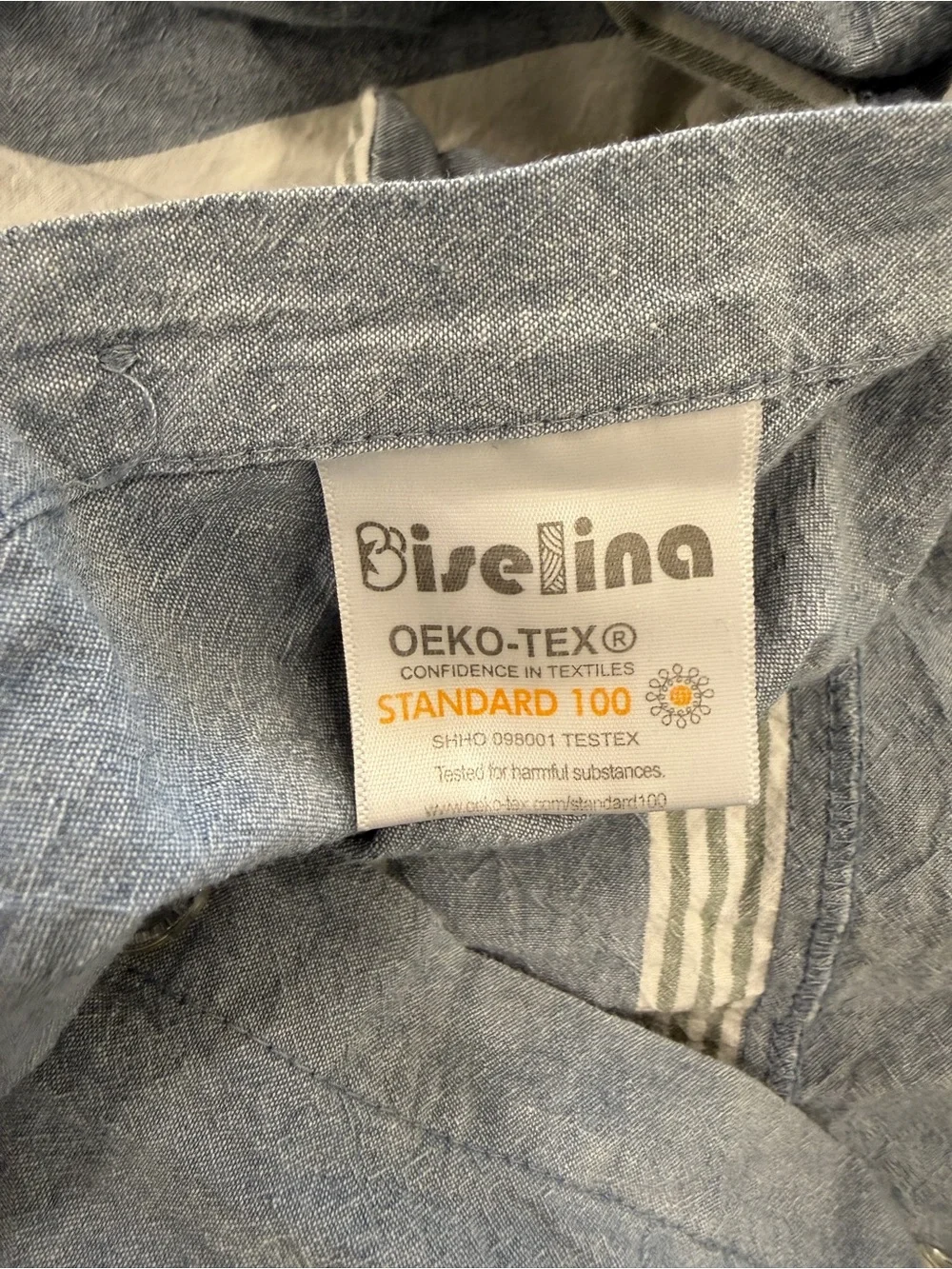 100% Cotton King Duvet  - Chambray Striped